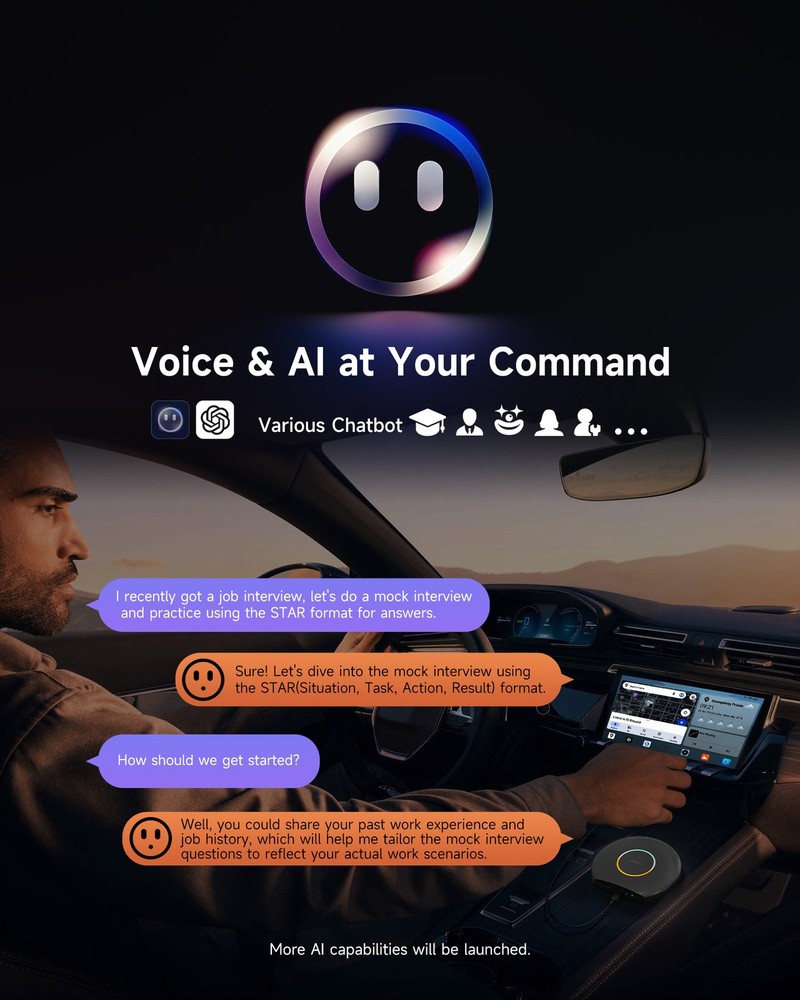 ATOTO Android AI Box Wireless CarPlay& Android Auto Adapter Plug & Play 4G LTE