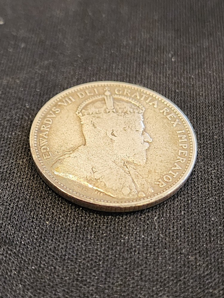 1908 Canada 25 Cents Silver Coin