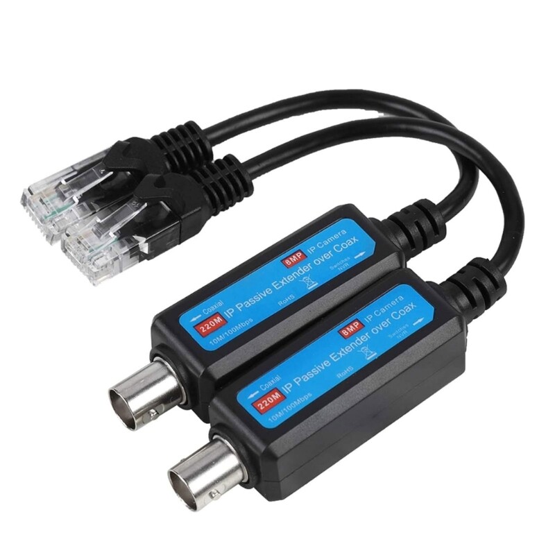 Passive IP Networking Coaxial Transmitter Coaxial Cable to Ethernet Adapter