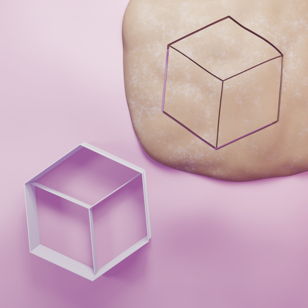 Cube cookie cutter