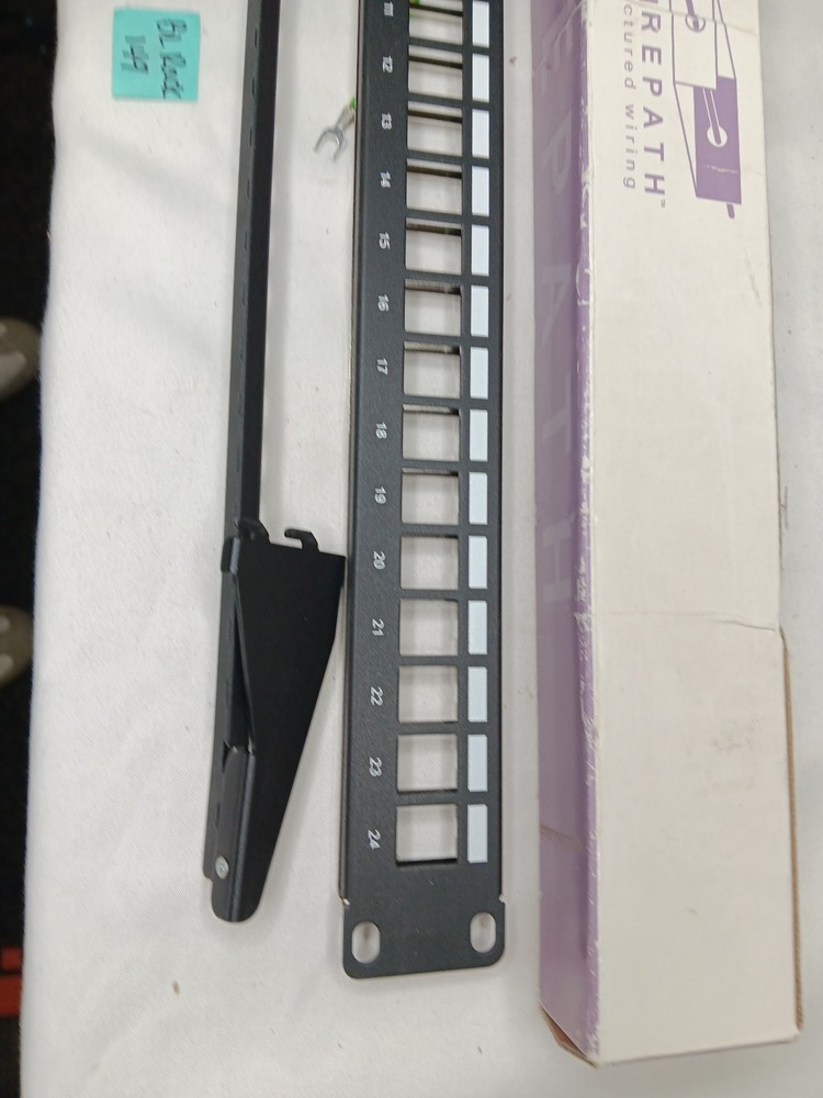 Wirepath WP-BPP-24 Rack Mount 24 Port Blank Patch Panel Black