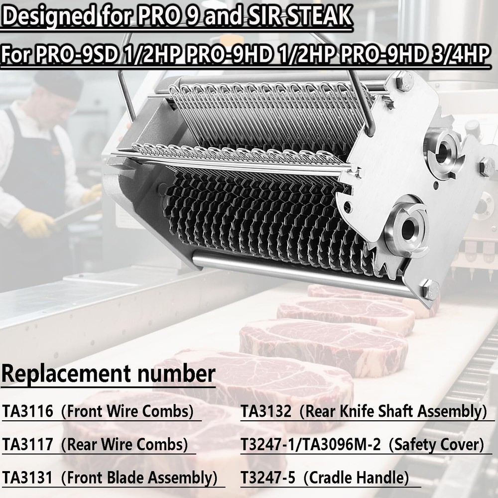 TA3130 Tenderizer Complete Cradle Assembly for Biro Tenderizer Pro 9, Sir Steak