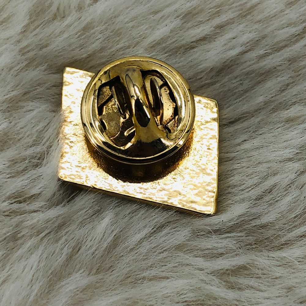 Vtg TVI Red Enamel Lapel Pin