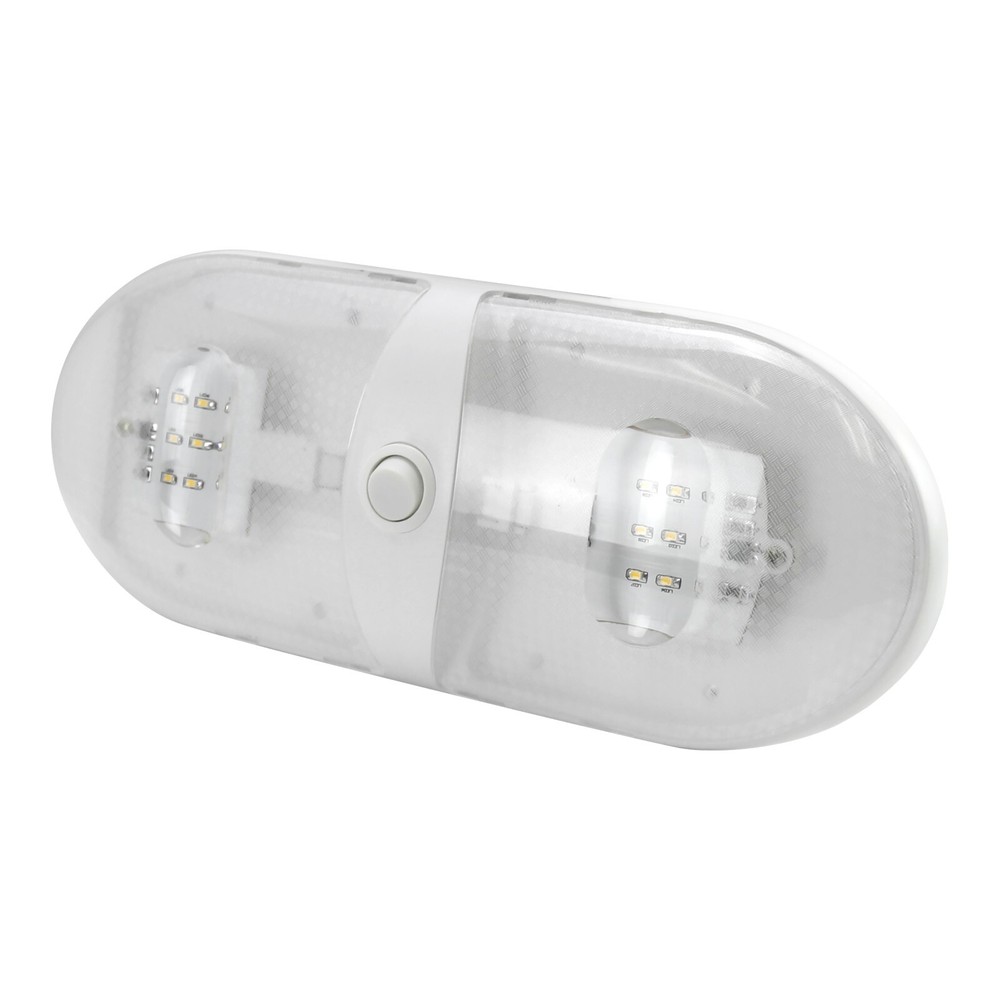 NEW RV LED Double Dome Interior Ceiling Light Boat Camper Trailer