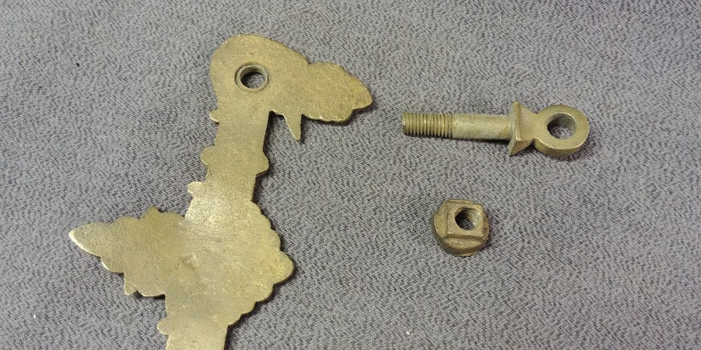 Bronze Drop Bail Drawer Pull Handle Cherub Head Wing Figure Victorian Hardware