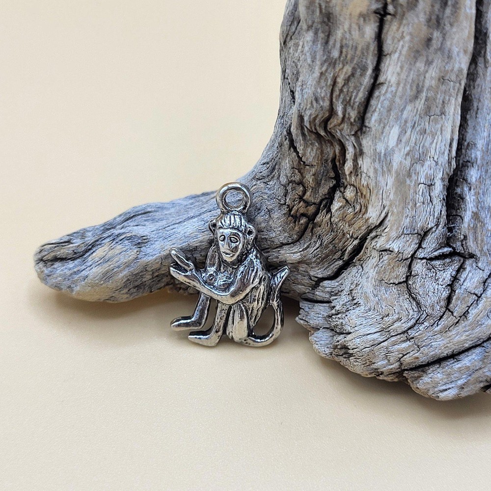 Silver Colored Monkey Charm Jewelry