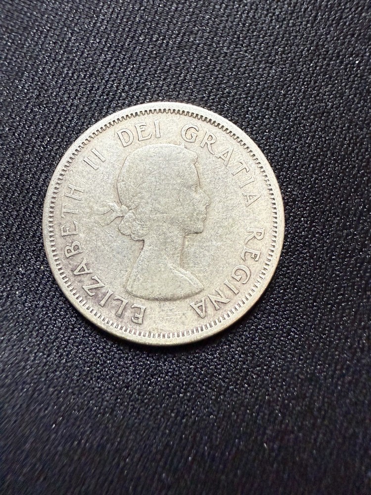 1957 Canada 25 Cents Coin Silver