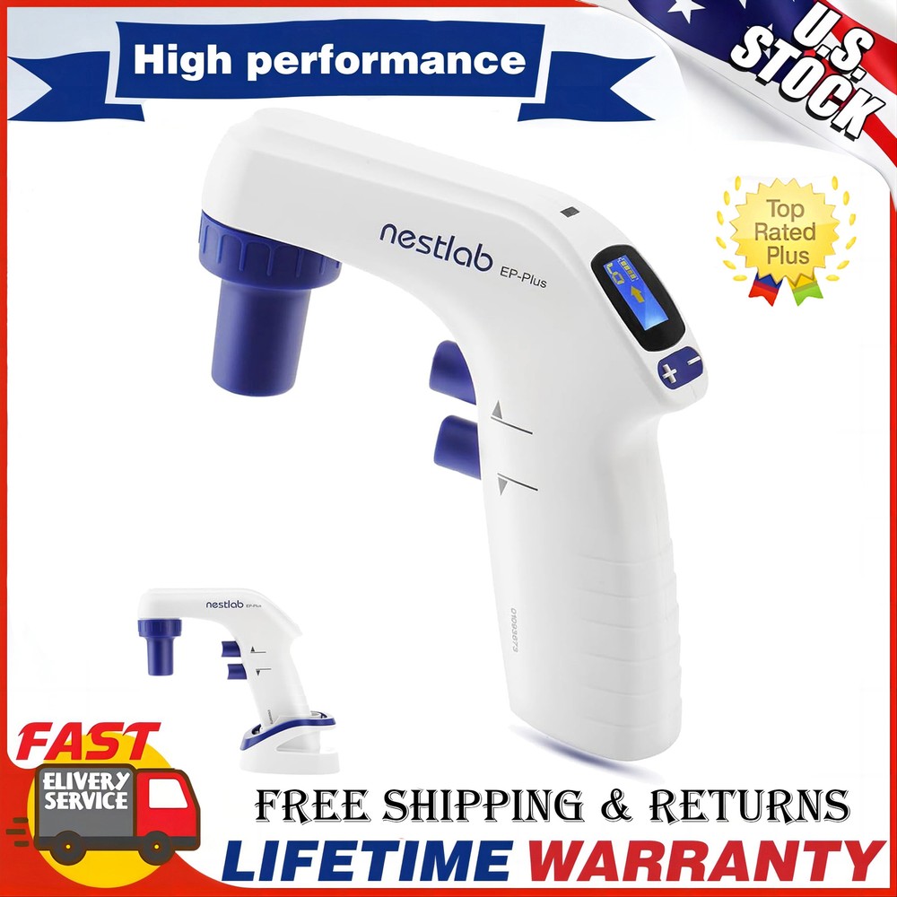 Lab Electric Pipette Controller 0.1-100ml for Lab LCD Screen 6 Adjustable Speed