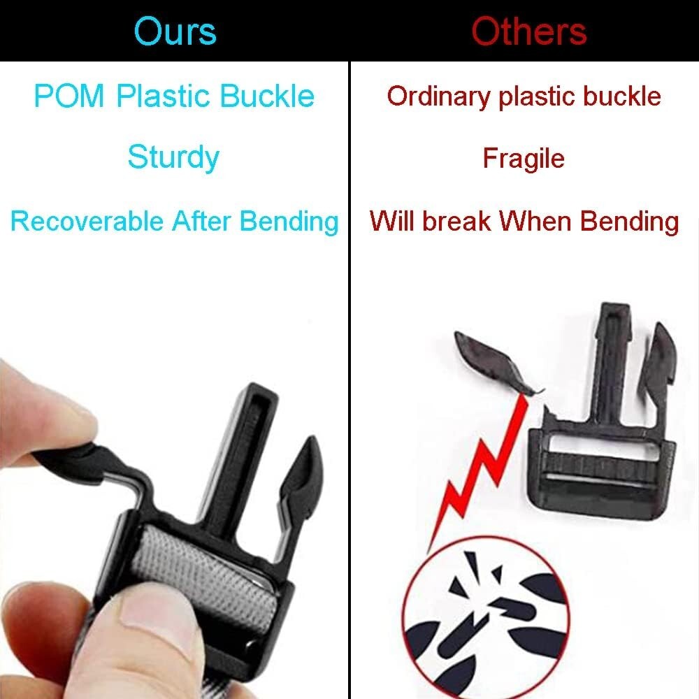 6 Pack 1" Buckle Quick Side Release Buckles Dual Adjustable No Sewing Clips S...
