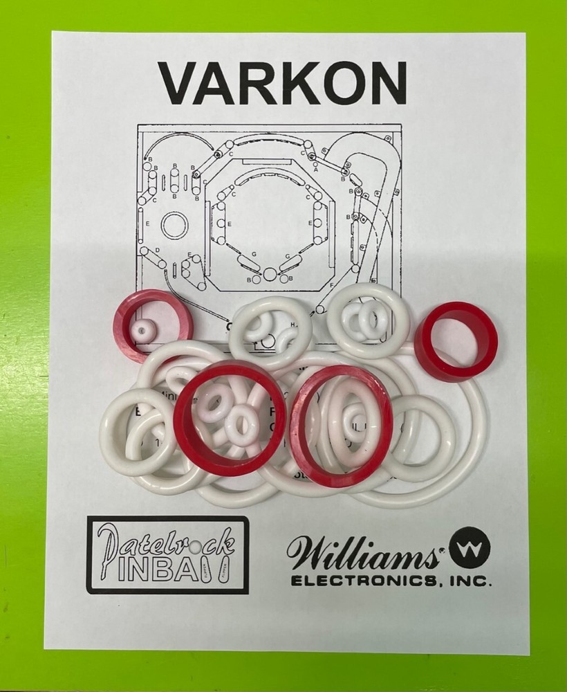Williams Varkon pinball SILICONE / RUBBER ring kit