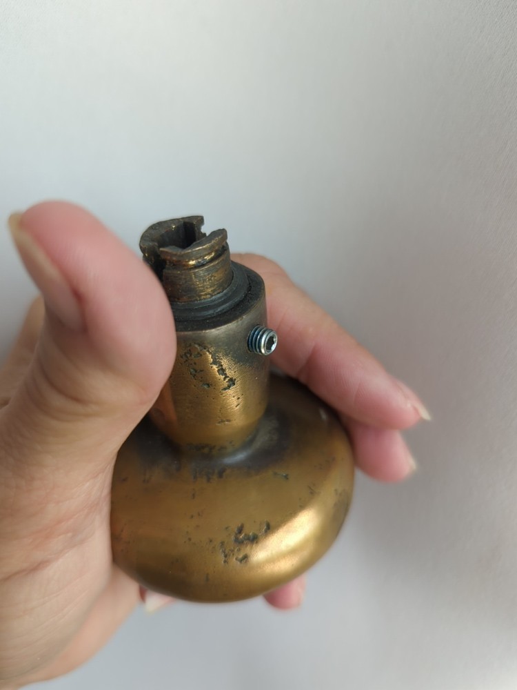 Antique Bronze pull front door knob Heavy **UNTESTED :-)**