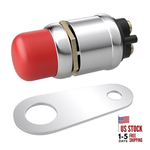 Push Button Starter Switch 12V 50A, Waterproof Momentary Start Switch for red-1