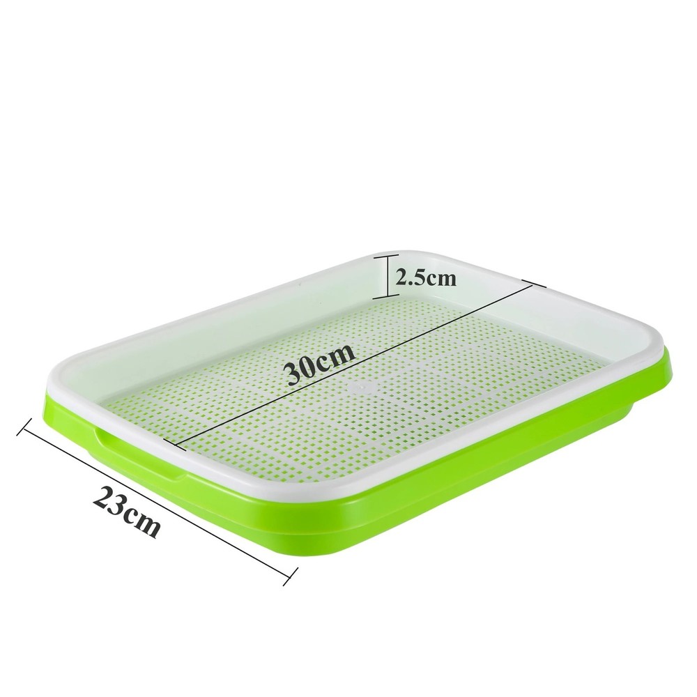 Microgreens Sprouter Tray 2 Layer Hydroponic Growing Kit Garden Tray