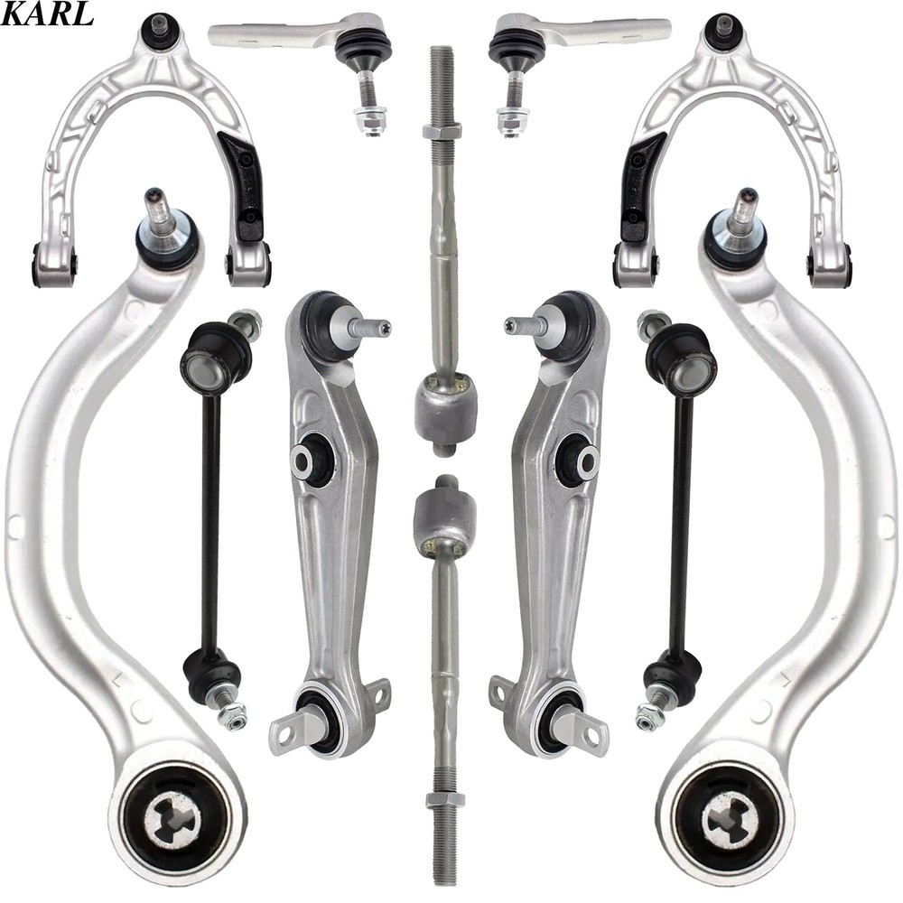 12X Front Control Arm & Sway Bar Link & Tie Rod End Set for 17-21 Tesla Model 3