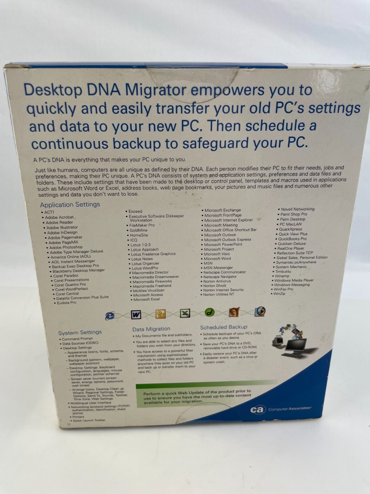 Computer Associates Desktop® DNA Migrator Professional 4.7