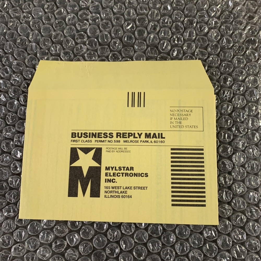 Original Mach 3 Laser Collection Reports Return Envelope Arcade video game Part