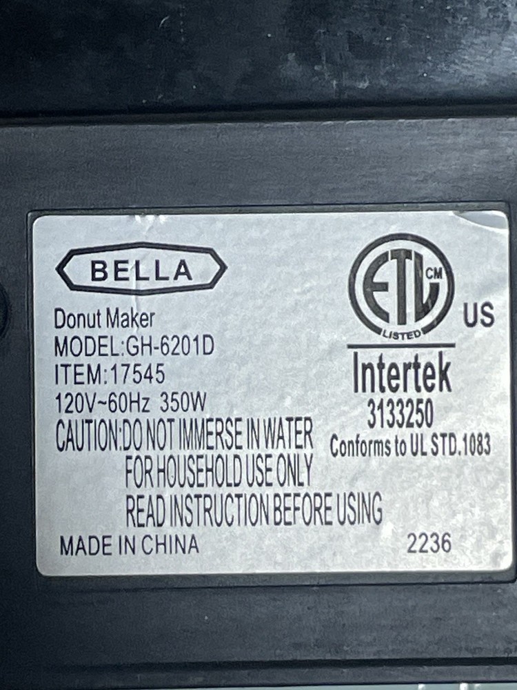 Bella Mini Donut Maker Model GH-6201D Light Green