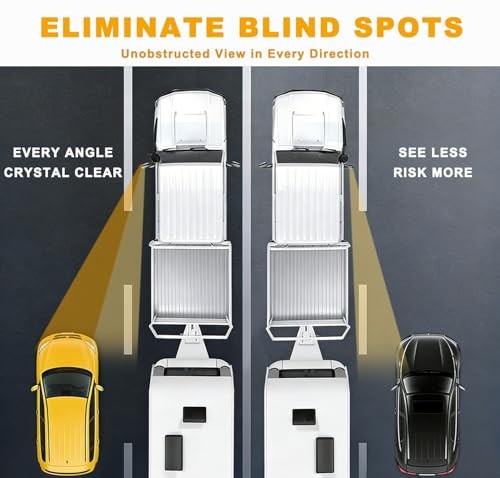 Rainproof Towing Mirrors Extensions, Side View Mirror Extender for Towing with