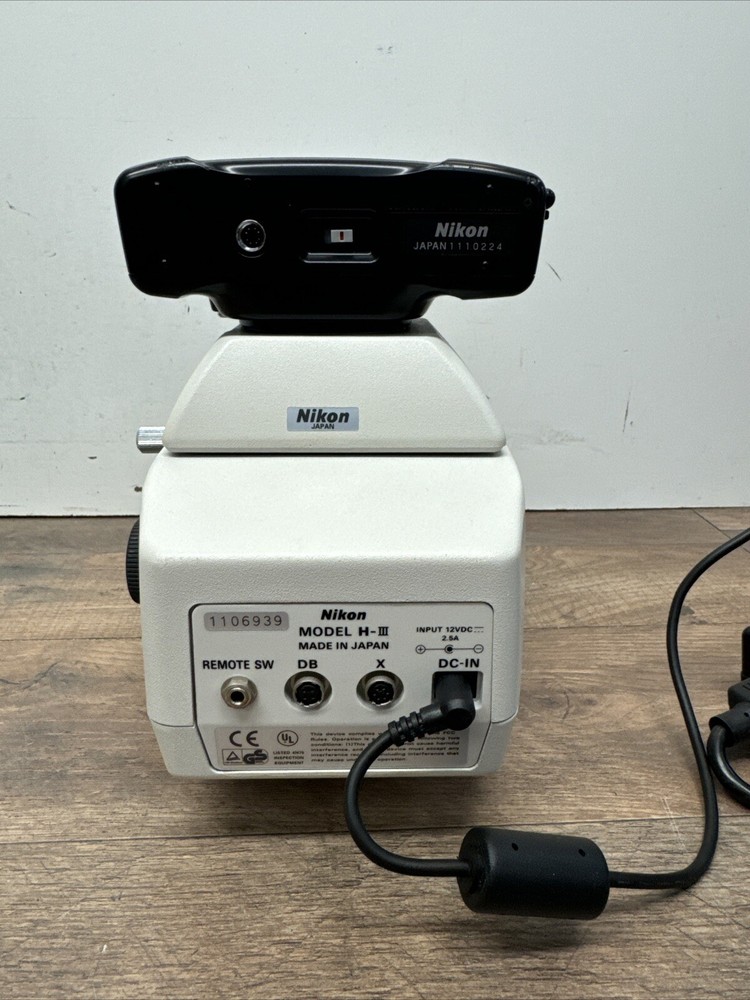 Nikon H-III Microscope Power Lens w/ FDX-35 Camera w/ Switch