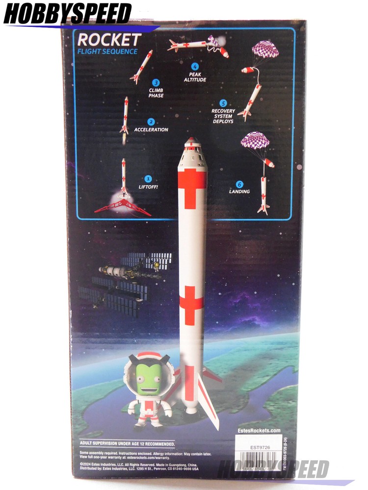 ESTES KERBAL ROCKET & JEB FLYING MODEL KIT INTERMEDIATE launch EST9726 NEW