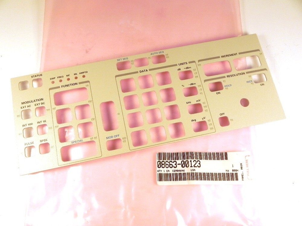 Keysight 08663-00123 Main Panel