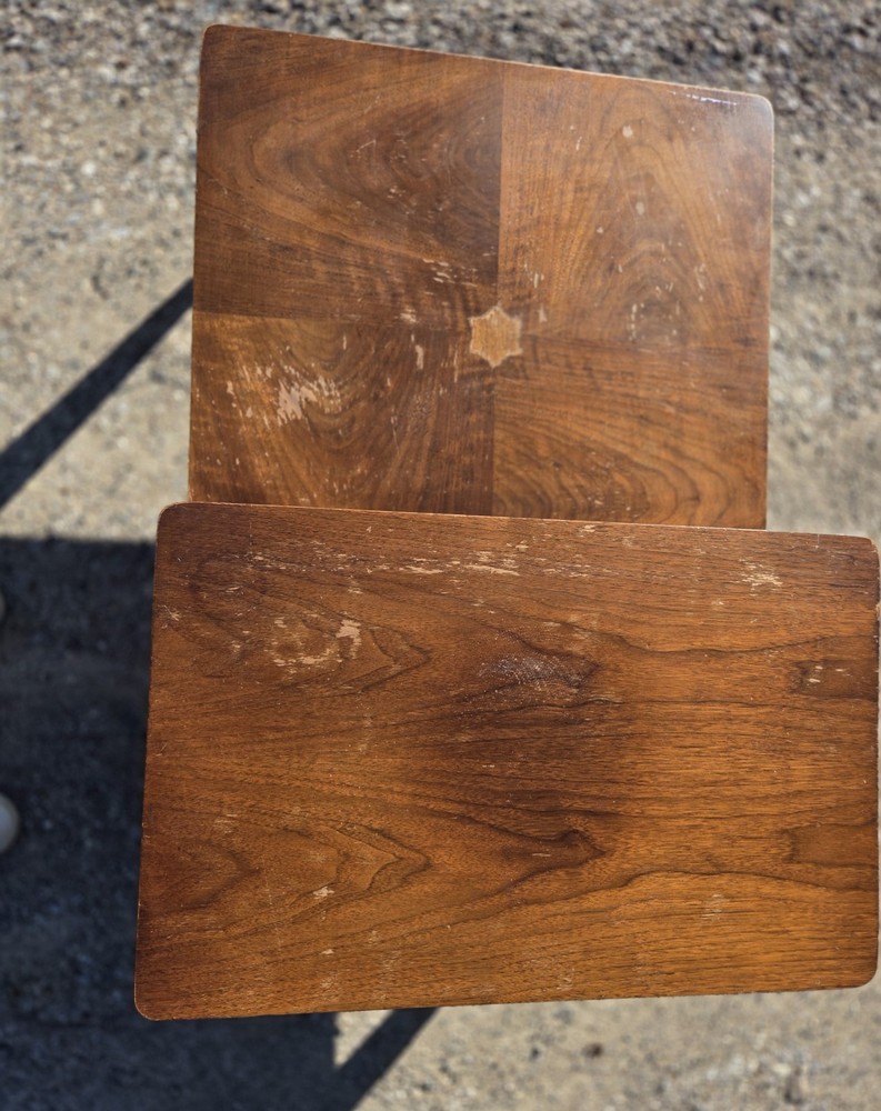 One Mid-century Mersman ( 1950s-1970s ) step-up side table solid wood.