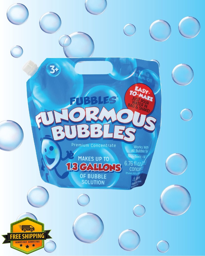 Fubbles Bubble Solution Refill 169oz Non Toxic Concentrate