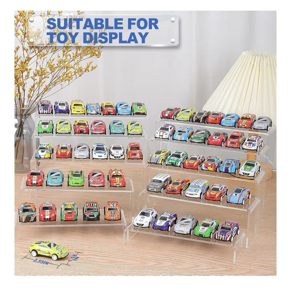 Large Acrylic Risers, 10 Pcs 2 Set(7”L~8”L~9”L) Riser Display Shelf