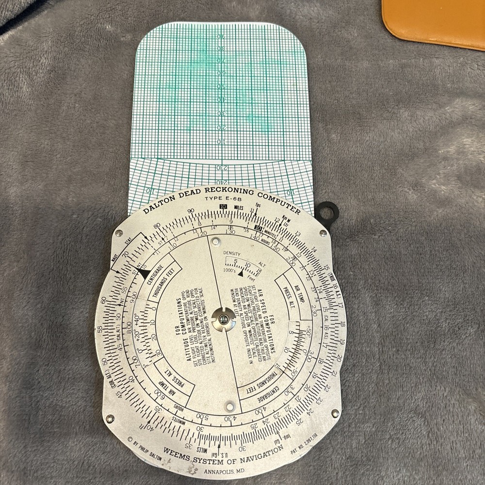 Weeks System Of Navigation Dalton Dead Reckoning Computer Type E-6B E-10
