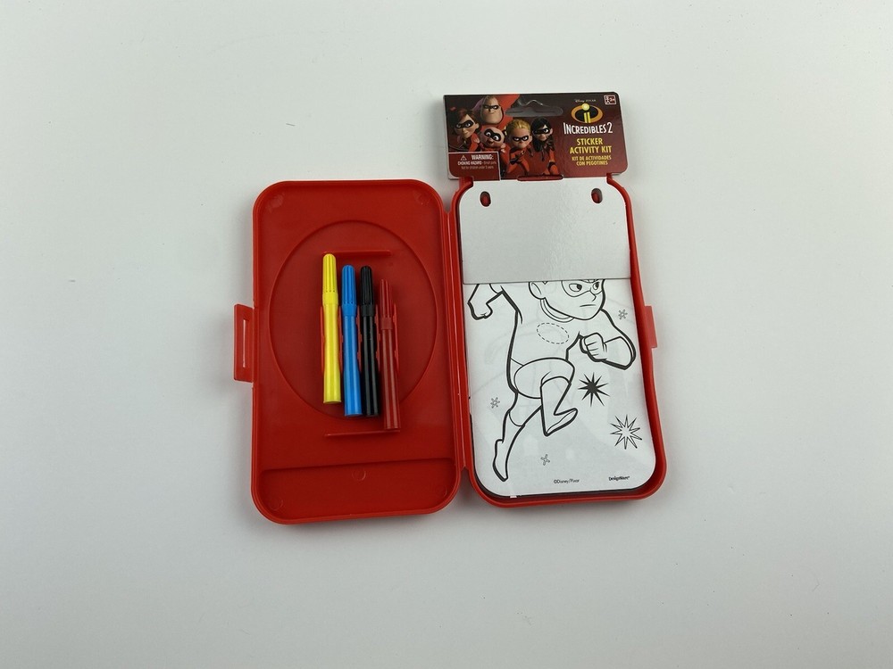 amscan designware Incredibles 2 activity color page case