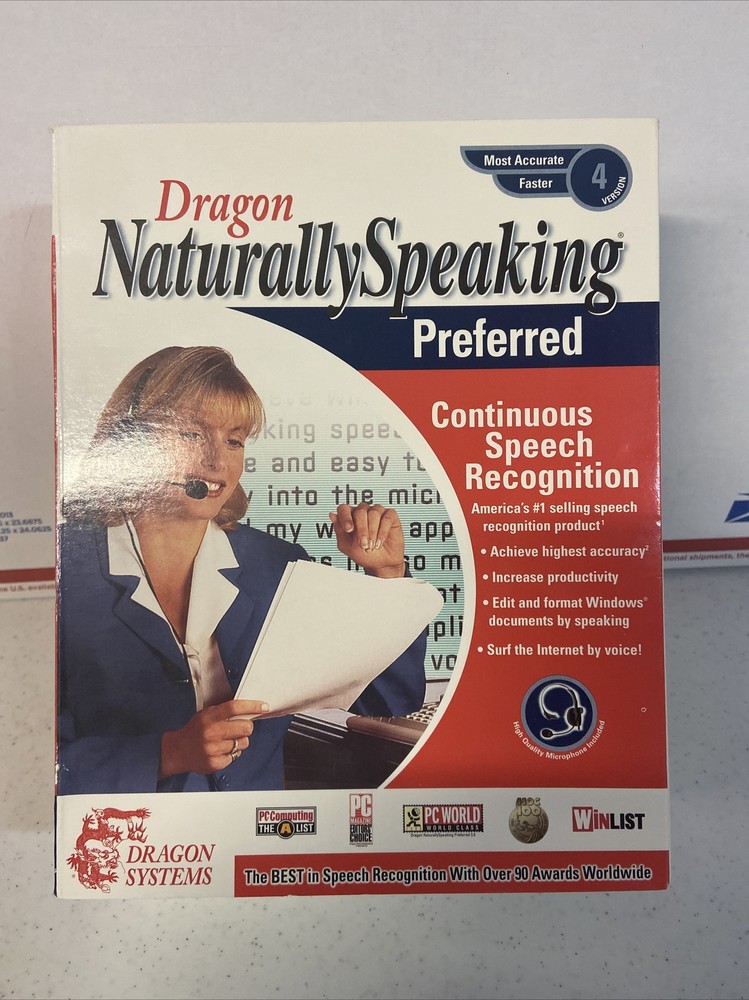 Dragon Naturally Speaking Preferred version 4 Continuous Speech Recognition
