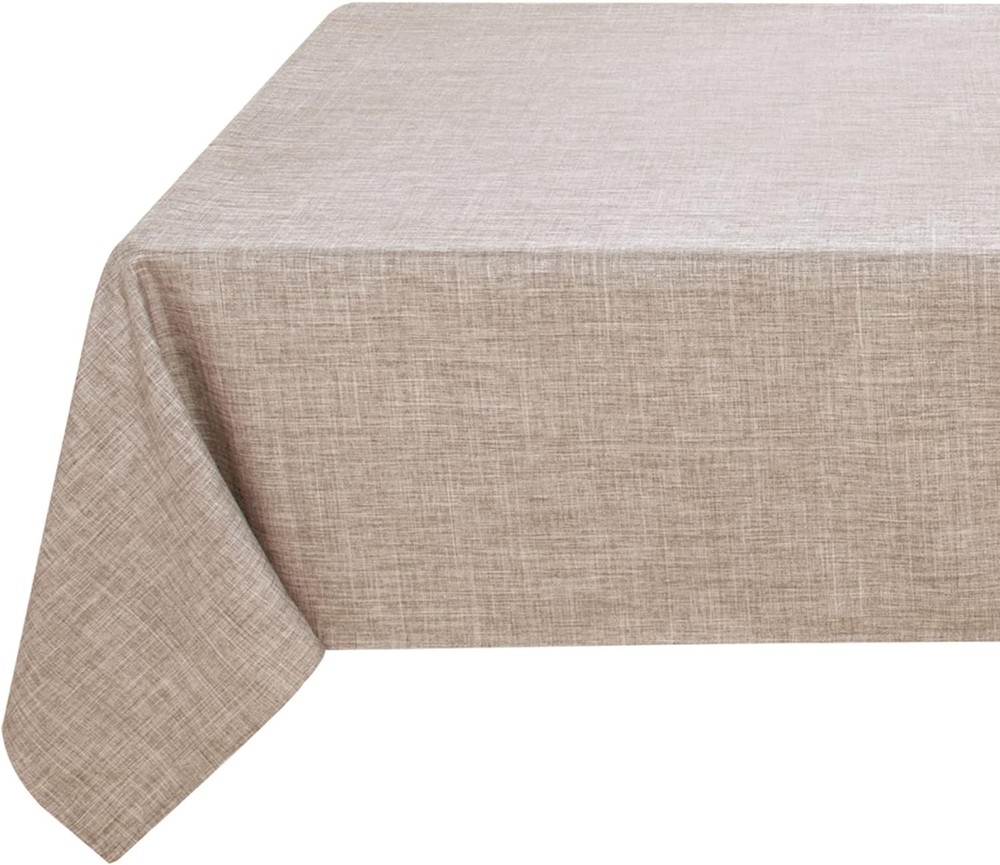 Fitable Faux Linen Tablecloth Rectangle 54" x 78" (Rectangular), Nature