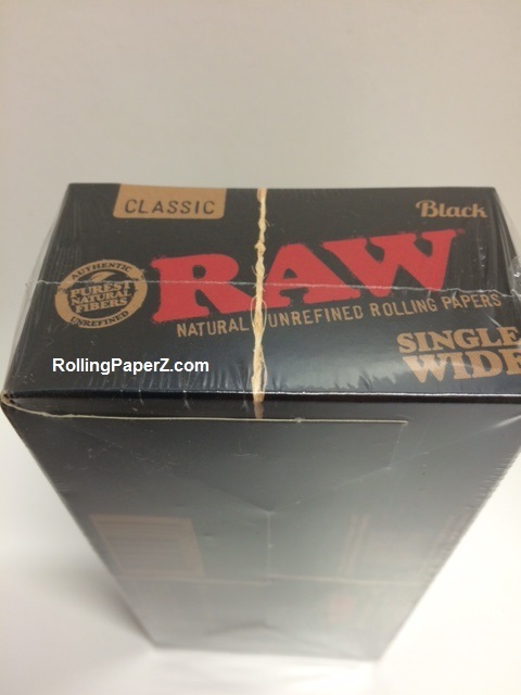 FOUR Packs RAW BLACK Double Pressed CLASSIC SINGLE WIDE ROLLING PAPERS