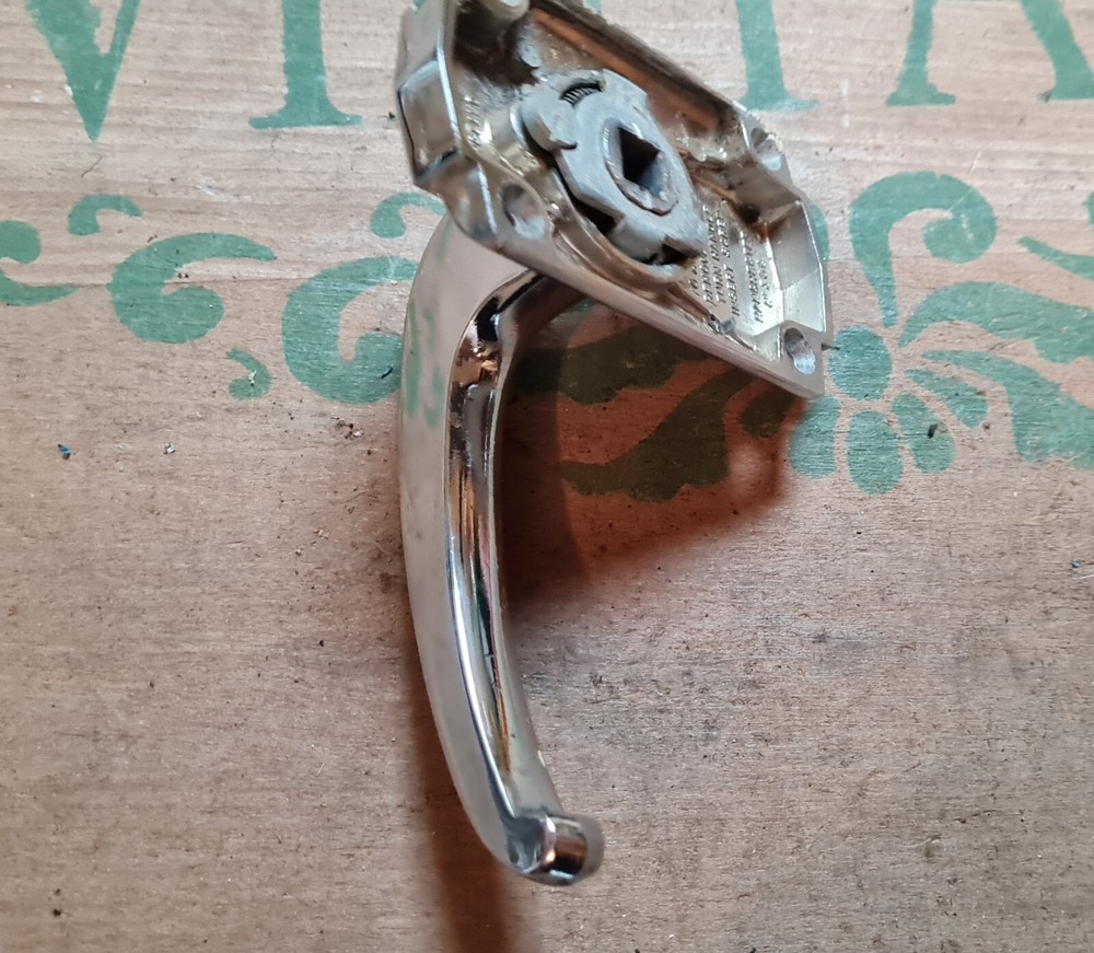 One Single chrome Old vintage door handle Lever