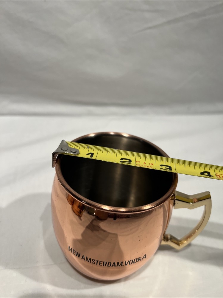 8 Old Dutch International 4oz Solid Brass Lined COPPERWARE EXPRESSO MUGS
