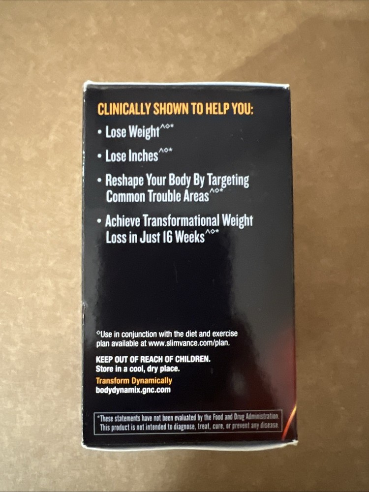 Bodydynamix Slimvance Core Slimming Complex 60 Caps Stimulant