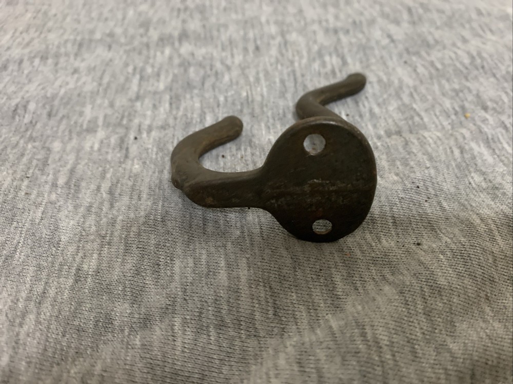 Vintage Cast Brass Double Coat Hook