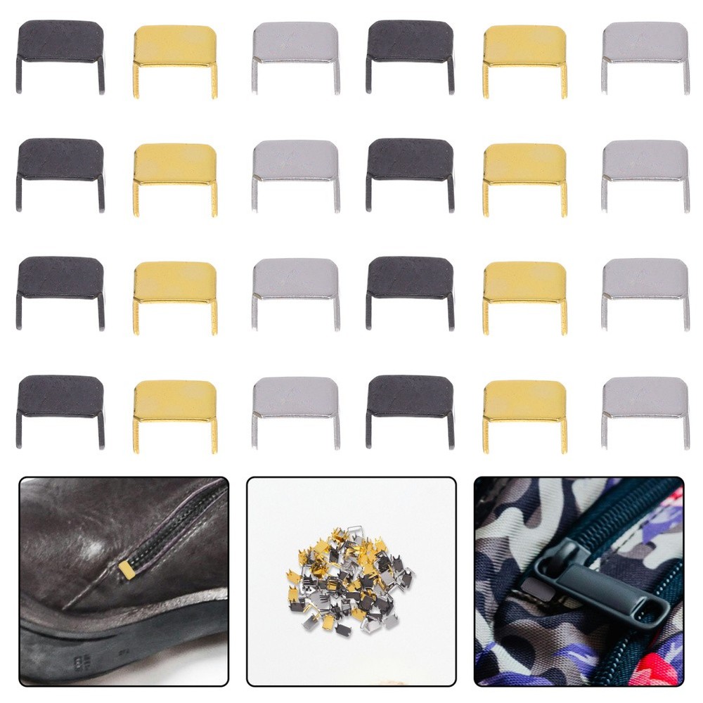 90 Pcs Zipper Insertion Pin Replacement Accessories Bottom Stopper