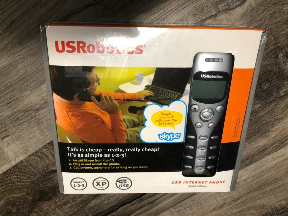 US Robotics USB Internet Phone For Skype USR9601 Make Calls From Computer