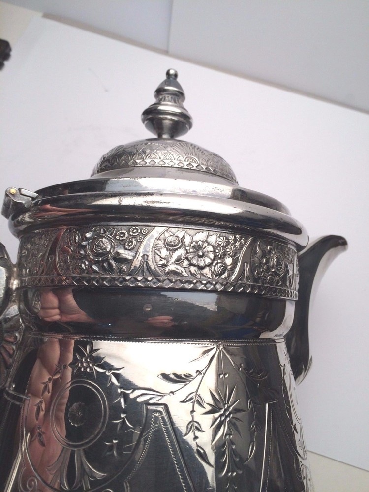 Beautiful Antique Silverplated Water Pitcher