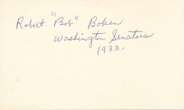 Robert Bob BOKEN / Signature Signed