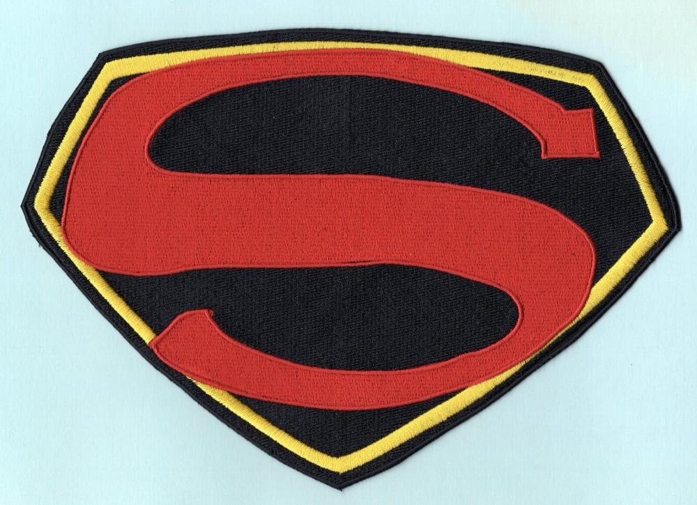 Large Embroidered George Reeves/Fleischer Mixed Superman Chest Logo Patch