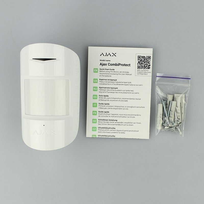 Wireless motion and break sensor Ajax CombiProtect (white)