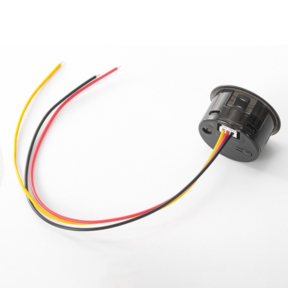 Round Digital Voltmeter with LED Display and Touch Operation for Batteries