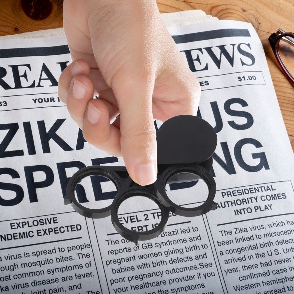 2 PCS Pocket Magnifying Glass Folding Acrylic Foldable Magnifier