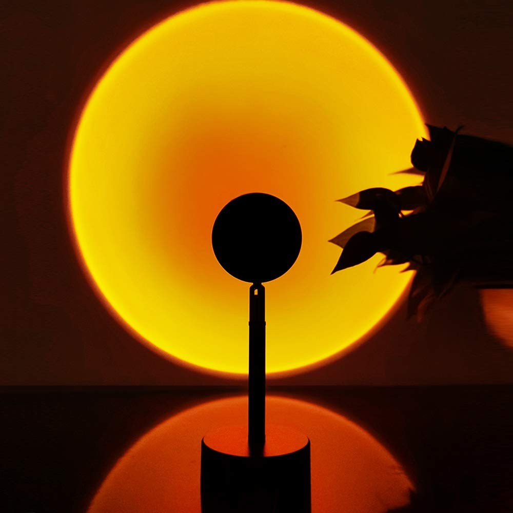 Sunset Lamp Projection Rotation Rainbow Lamp Led Romantic Visual Led Light Ne...