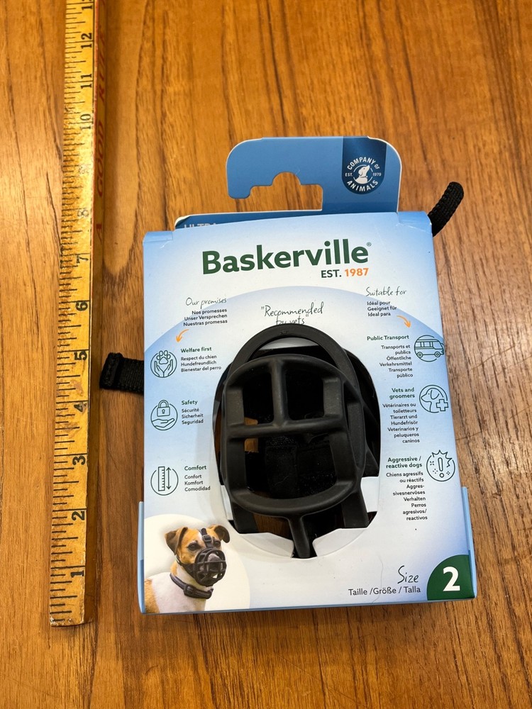 Baskerville Ultra Muzzle Size 2 Black Rubber Breathable