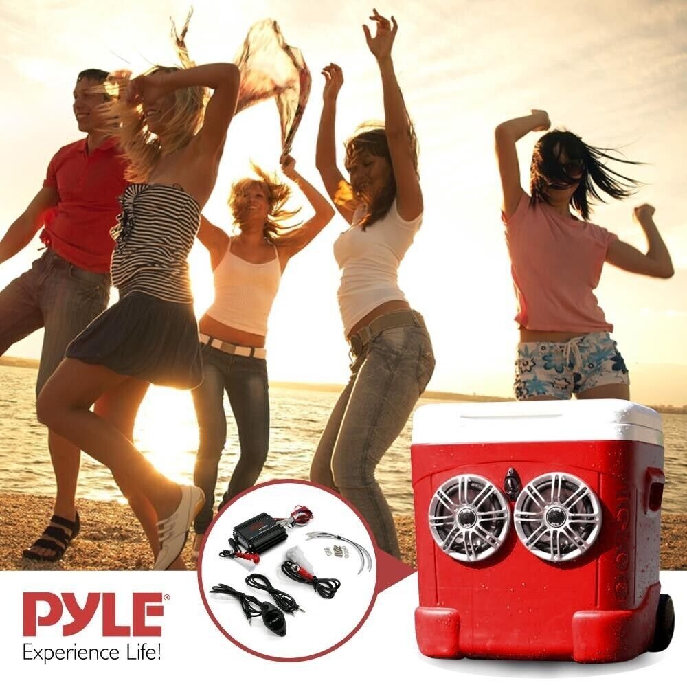Pyle 200W Bluetooth Ready Waterproof 2-Ch. Marine Amplifier Kit