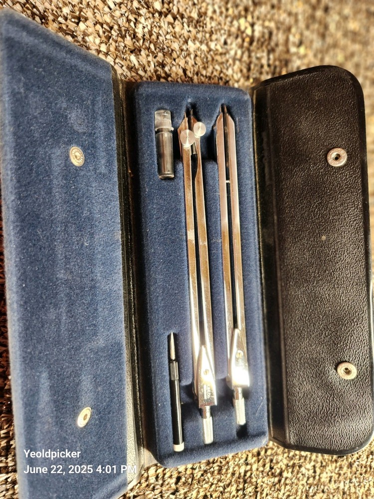 Vtg 1970s Keuffel & Esser Navigation Plotting Instrument Set with Case, Germany