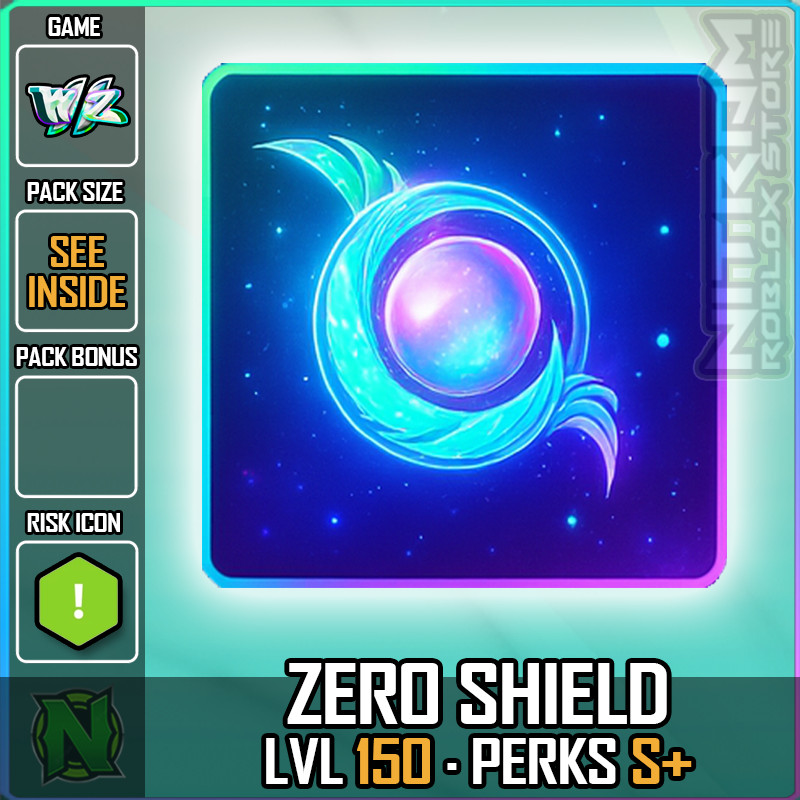 World Zero WZ - ZERO SHIELD - LVL 150 - S+ PERKS